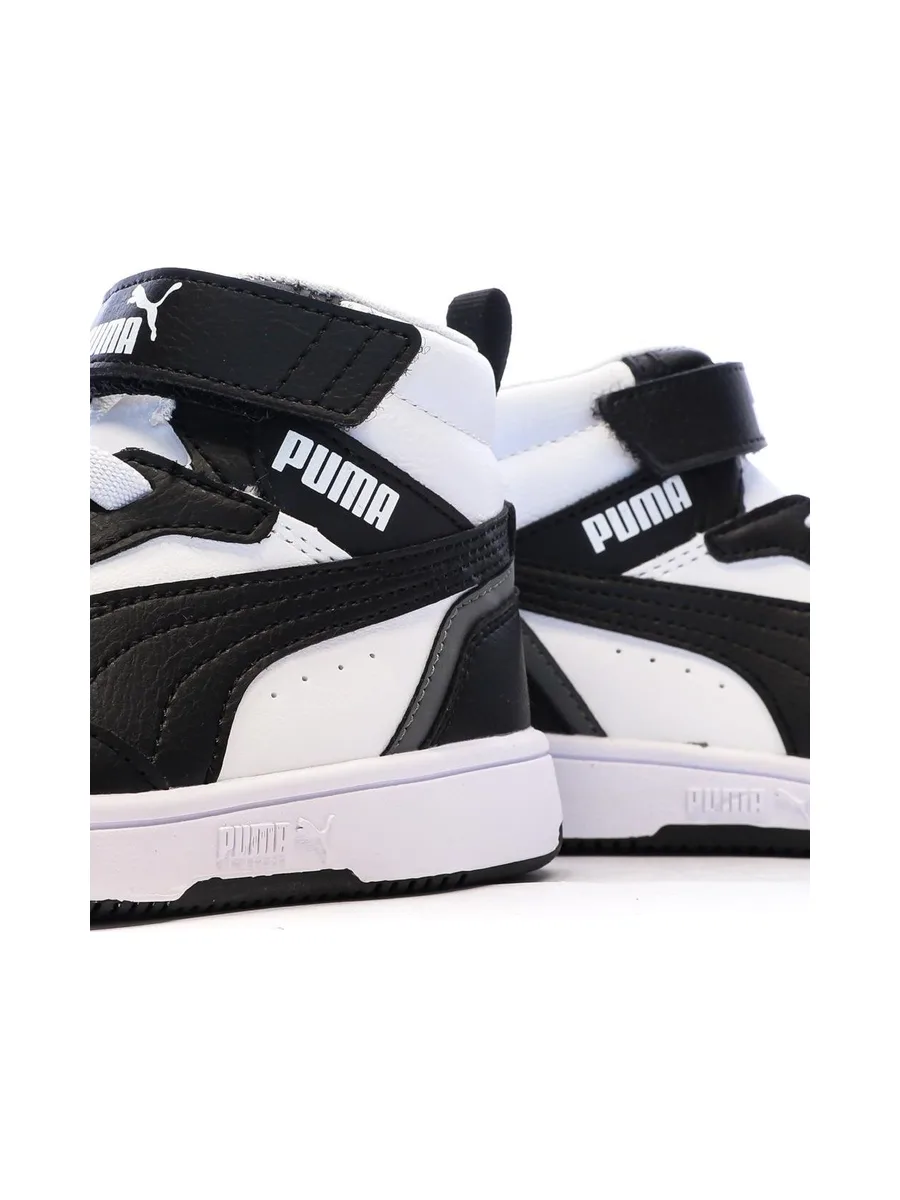 Baskets Blanc/Noires Garçon Puma Rebound 8