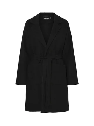 Manteau Noir Femme Pieces Jolene 3