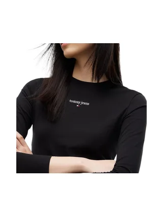 T-Shirt Manches Longues Femme Noir Tommy Hilfiger Classic 2