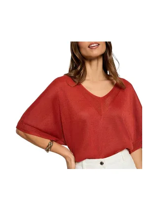 Pull Rouge Vif Femme Morgan MCHRIS 1