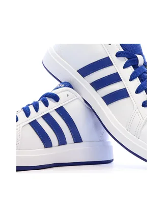 Baskets Blanc/Bleu Garçon Junior Adidas Grand Court 2.0 7