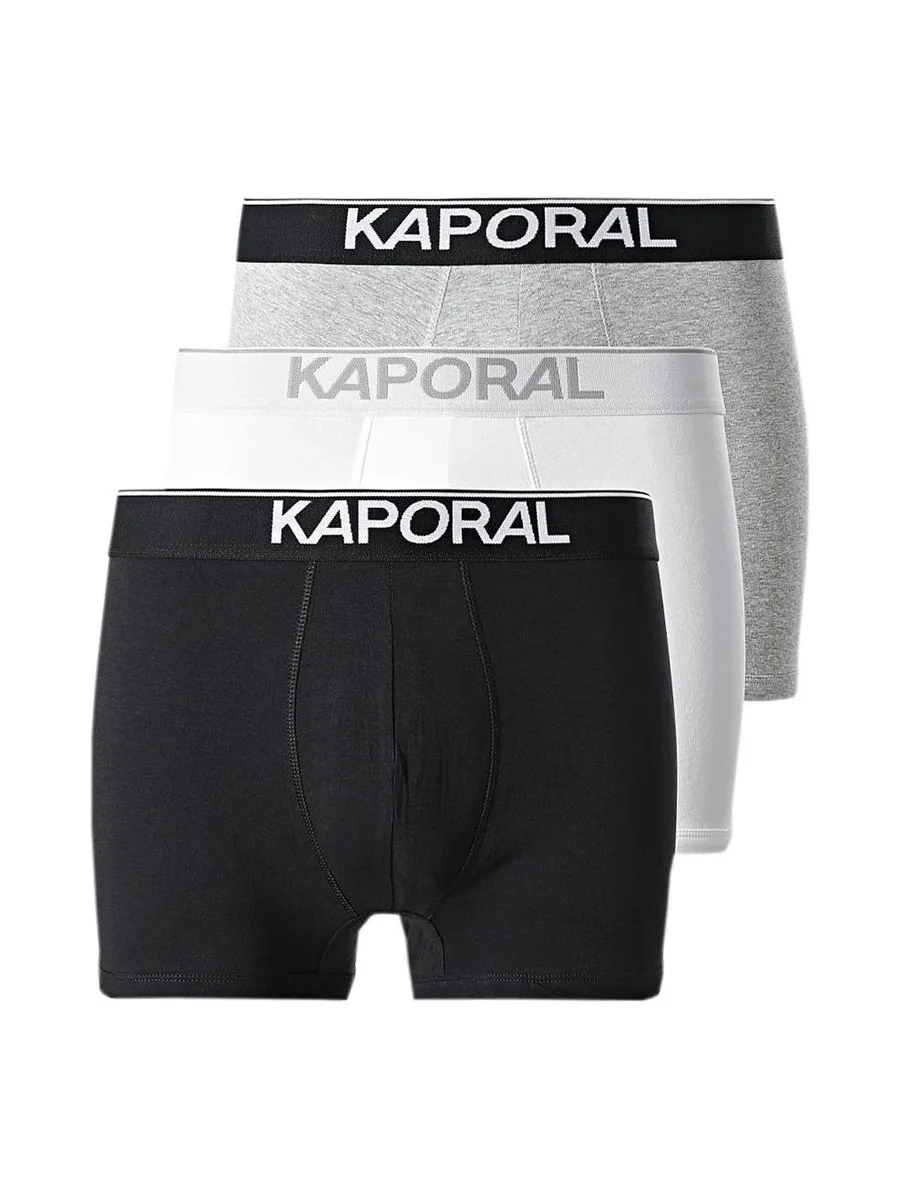 Lot x3 Boxers Gris/Noir Homme Kaporal QUADMH 2