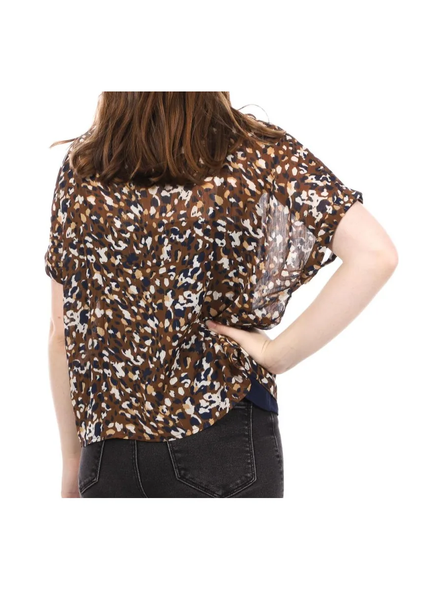 Blouse Marron léopard Femme Only Soph 3