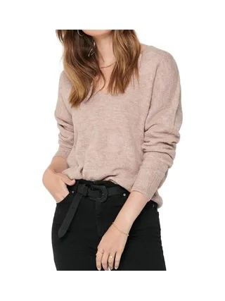 Pull rose femme Jacqueline de Yong Elanora L/S V-Neck 1