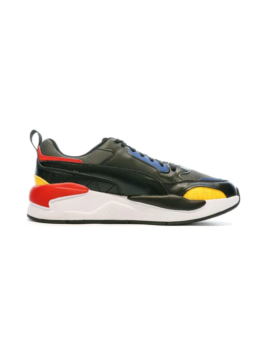 Baskets Blanche/Noir/Jaune Homme Puma X-ray 2 Square 3