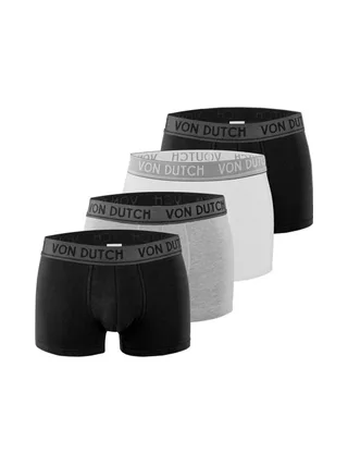 X4 Boxers Homme Blanc/Gris/Noir Von Dutch ORIAS 1