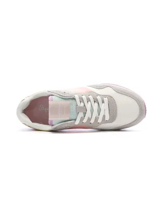 Baskets Gris/Rose/Jaune Femme Pepe jeans London 4