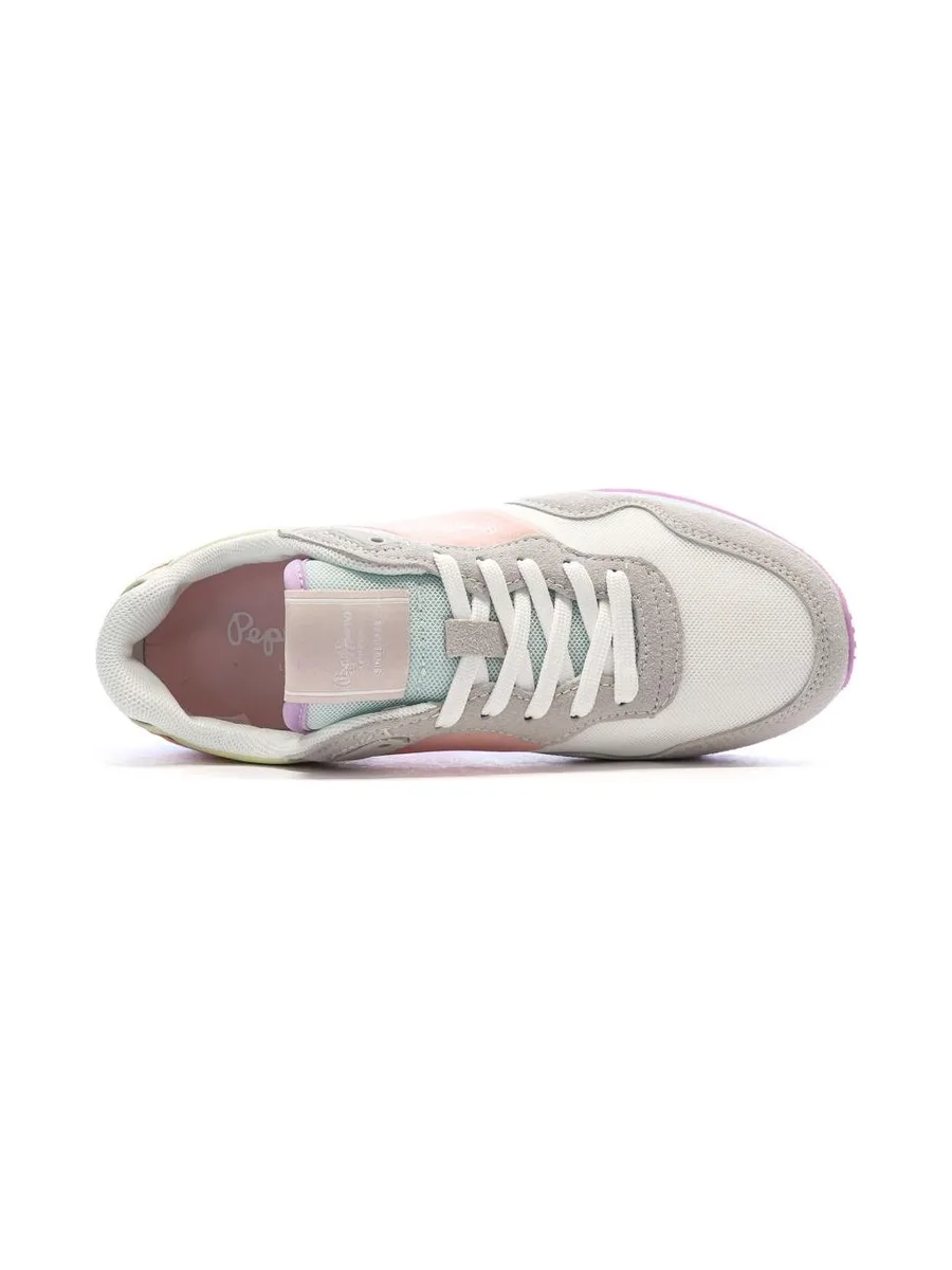 Baskets Gris/Rose/Jaune Femme Pepe jeans London 5