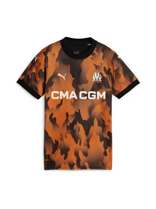 OM Maillot Réplica Thrid Noir/Orange Femme Puma 24/25 1