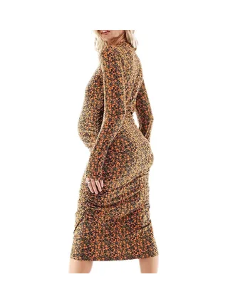 Robe Orange/Noir Femme Mamalicious Laura 2