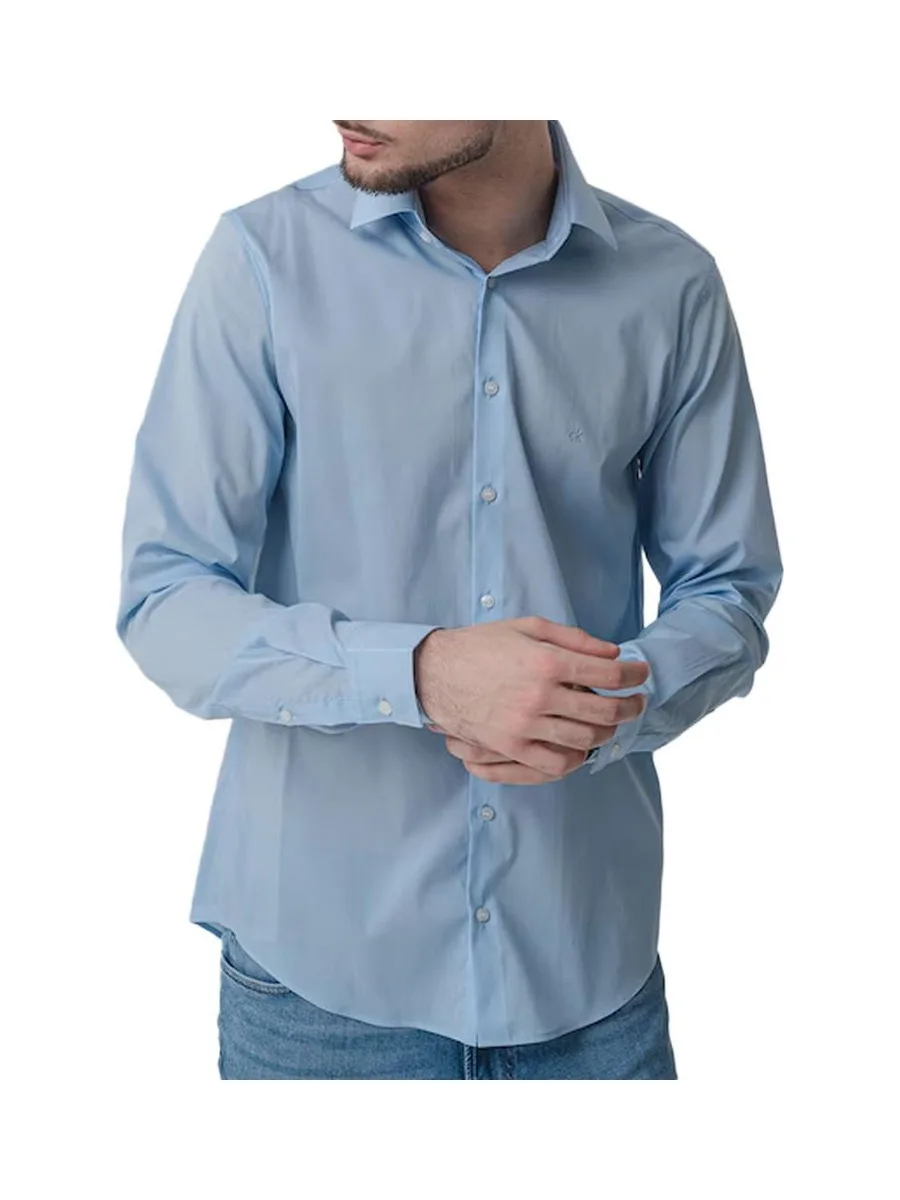 Chemise Bleu Homme Calvin Klein Jeans Lyocell Solid 2