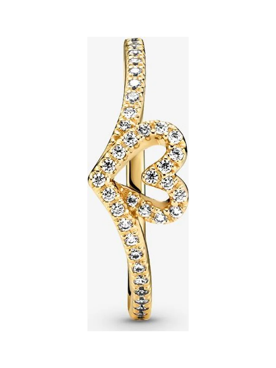 Pandora - Bague Wishbone Heart en plaqué or 14 carats 3