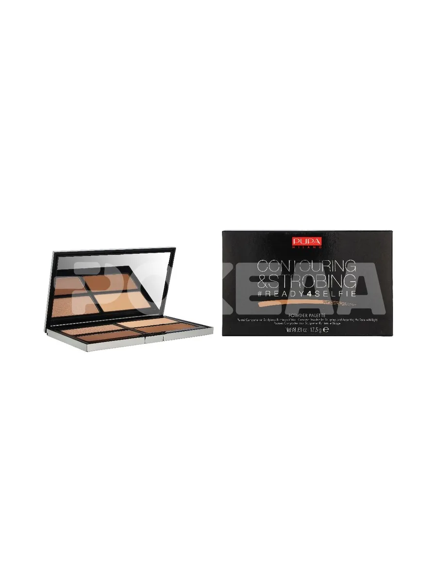 Pupa Contouring & Strobing Powder Palette 17.5g - #003 Dark Skin 1