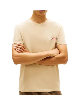 T-Shirt Beige Homme Tommy Hilfiger Slim 1