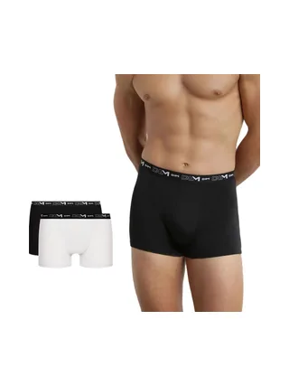 Lot de 2 Boxers Blanc/Noir Homme Dim D6596 2