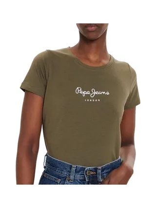 T-Shirt Vert Foncé Femme Pepe jeansNew Virginia 1