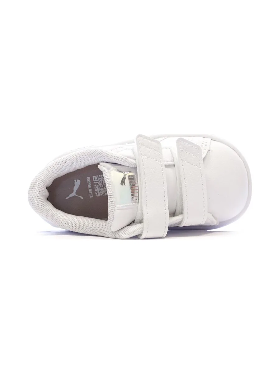 Baskets Blanches Fille Puma Smash 3.0 Holo 5