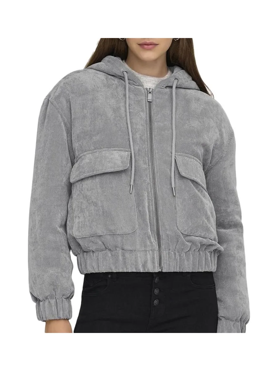 Veste Grise Femme Only Suva Corduroy 2