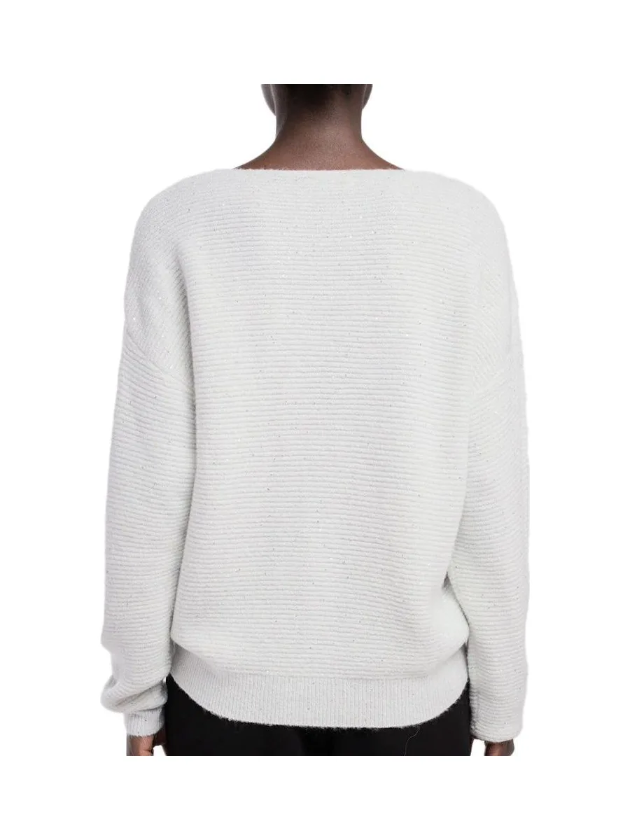 Pull à Paillette Blanc Femme Teddy Smith Prachel 3