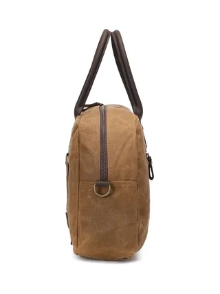 BART - Sac week-end en cuir véritable et toile enduite - Bleu 12