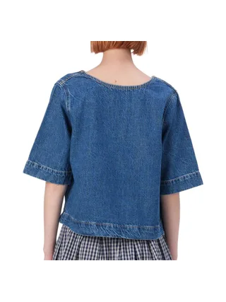 Blouse en Jean Bleu Femme Only Gigi 2