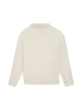 Sweat 1/4 de Zip Beige Femme TBS Craie 2