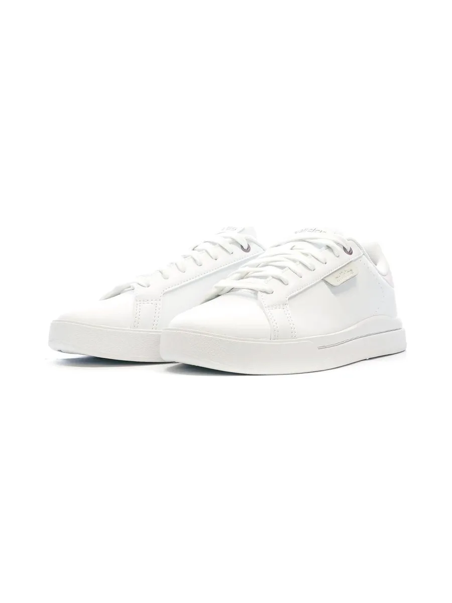 Baskets Blanc/Rose Femme Adidas Court Silk 7