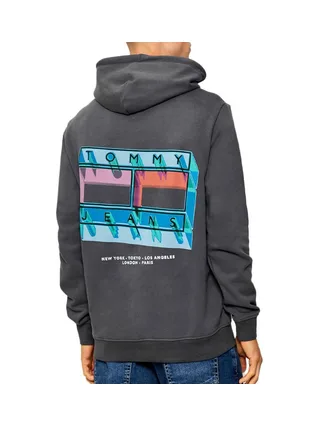 Sweat Gris Homme Tommy Hilfiger Tjm Flag 2