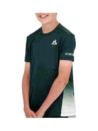 T-Shirt Vert Garçon Le Coq Sportif Tennis Pro N°2 Scarab 1