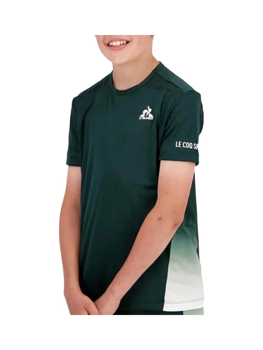 T-Shirt Vert Garçon Le Coq Sportif Tennis Pro N°2 Scarab 2