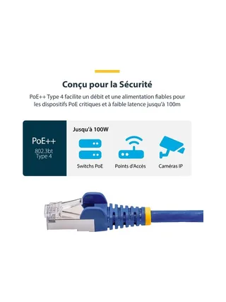 50cm Blue CAT8 Ethernet Cable - LSZH 8