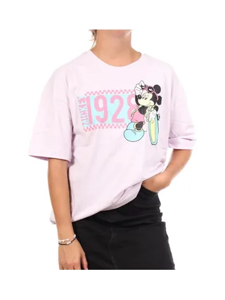 T-Shirt Violet Femme DisneyMickey Skate Oversized 1