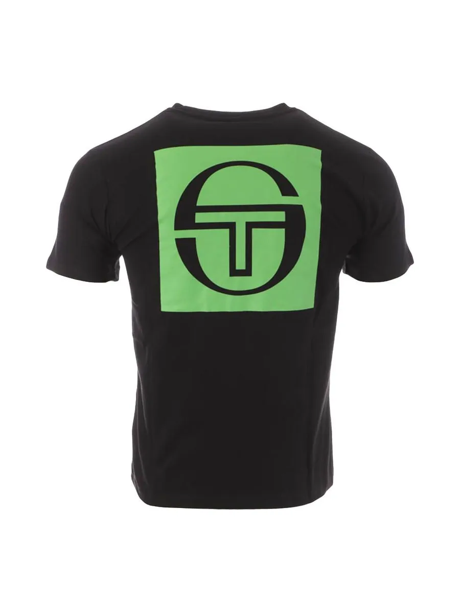 T-shirt Noir/Vert Homme Sergio Tacchini Squared 3
