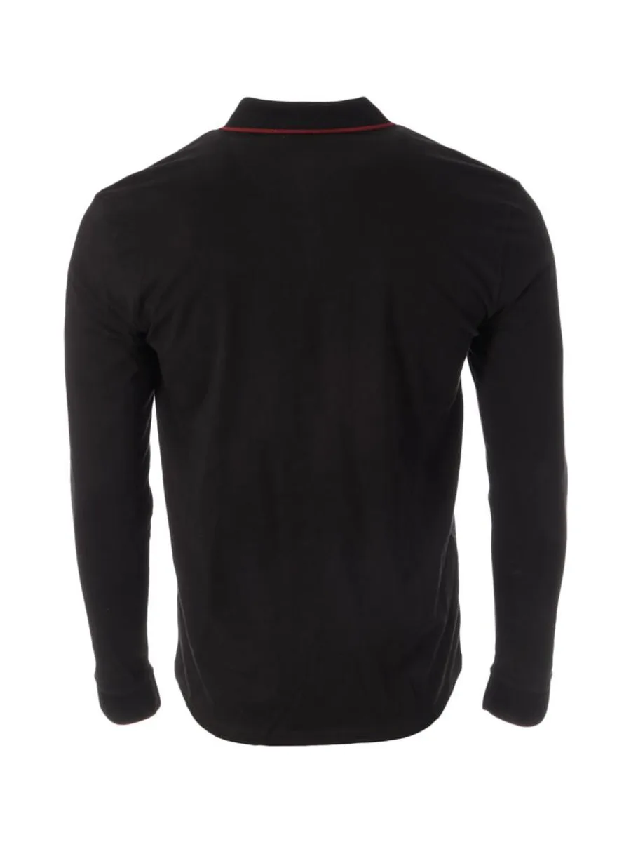 Polo Manches Longues Noir/Gris Homme RMS26 91234 3