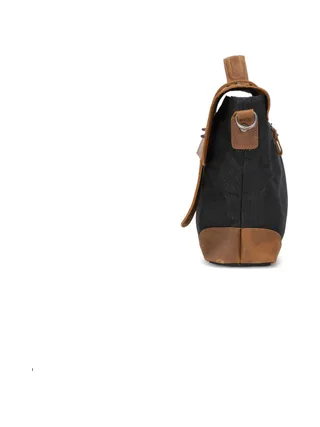 DAN - Sacoche en cuir véritable et toile enduite - Bleu 27