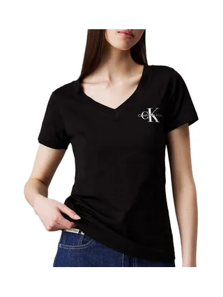 2x T-Shirt Blanc/Noir Femme Calvin Klein Jeans J20J223447 2