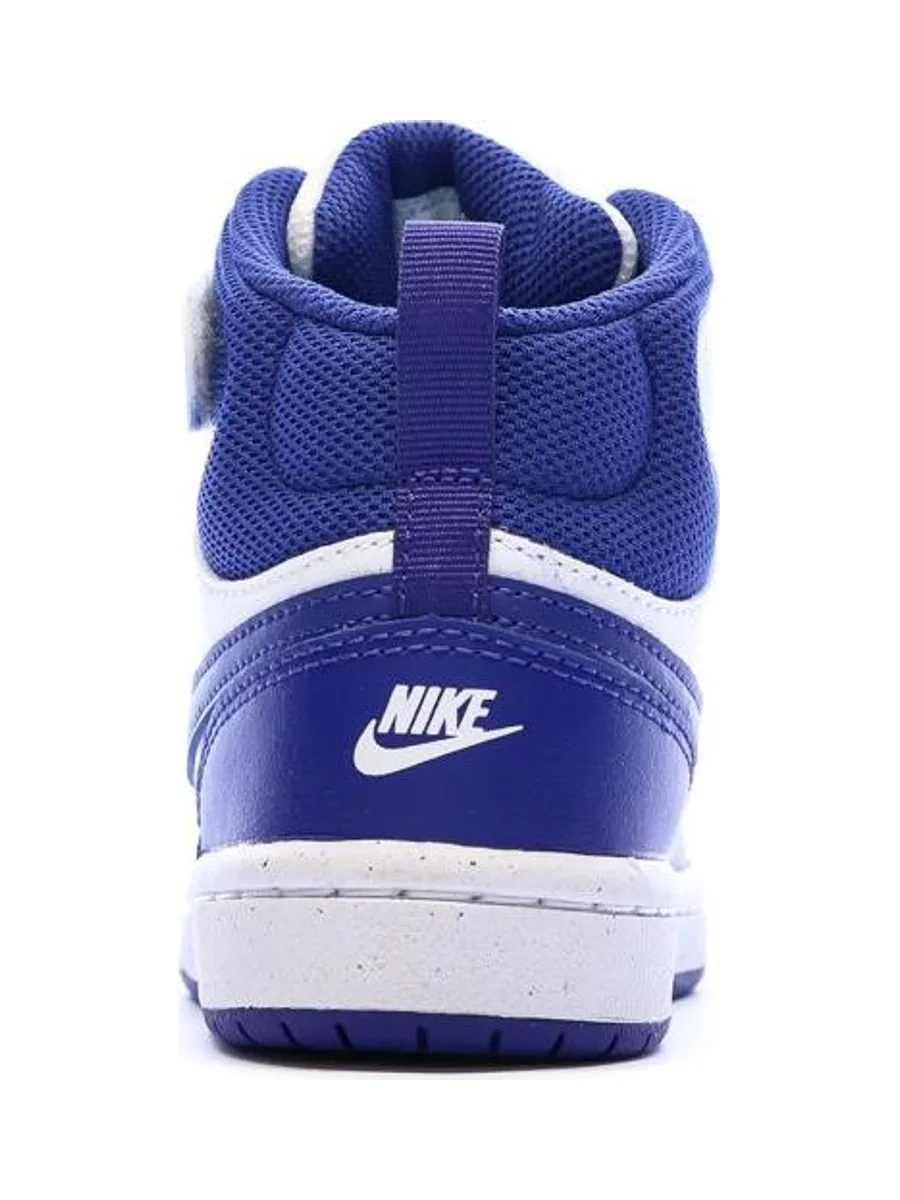 Baskets Blanches/Bleu Garçon Nike Court Borough Mid 2 4