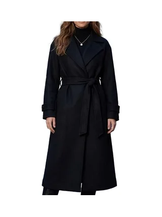 Manteau Long Noir Femme Vero Moda Vmamanda Belt 1