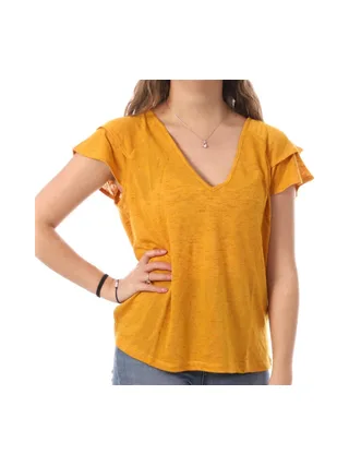 T-shirt Jaune Femme Vero Moda Lina 1