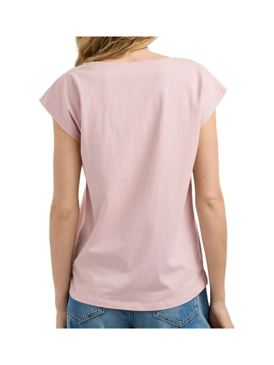 T-Shirt Rose Pastel Femme Pepe jeans Cloe 3