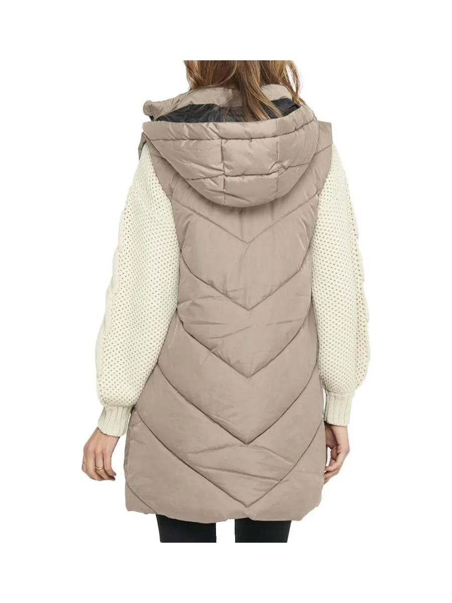Doudoune sans manche Beige/Noir Femme JDY Padded Waistcoat 3