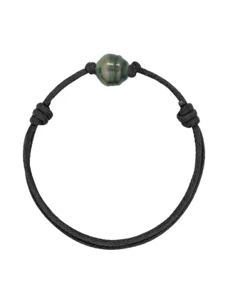 Bracelet Véritable Perle de Tahiti Cerclée 10-11 mm — 25 cm — Homme 1