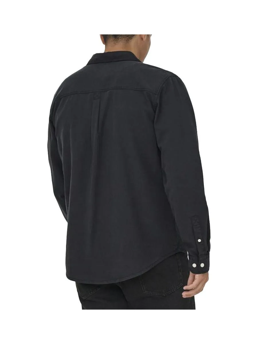 Chemise Noir Homme Only & Sons Sotto 4