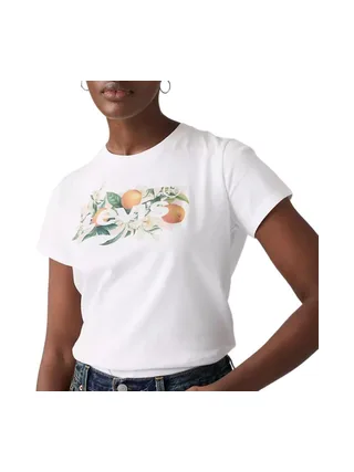 T-shirt Blanc Femme Levi's The Perfect Tee 17369 1