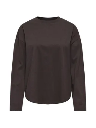 T-Shirt Manches Longues Marron Femme Only Happy1 1