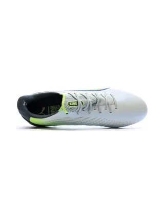 Chaussures de Foot Blanches/Noires/Vertes Homme Puma King Ultimate FG/AG 4
