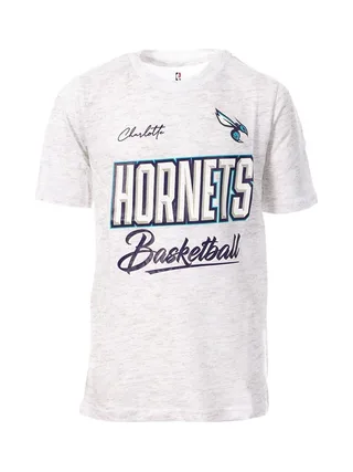 T-shirt Gris/Violet/Bleu Garçon NBA Hornets Charlotte 1