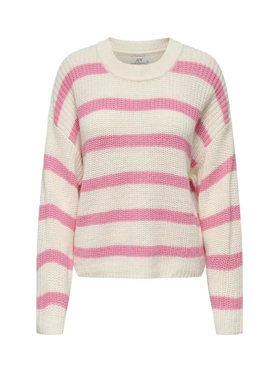 Pull Ecru/Rose Femme JDY Stripe Pullover 2