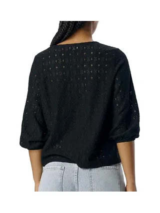 Blouse Brodée Noire Femme Vero Moda Aila 2