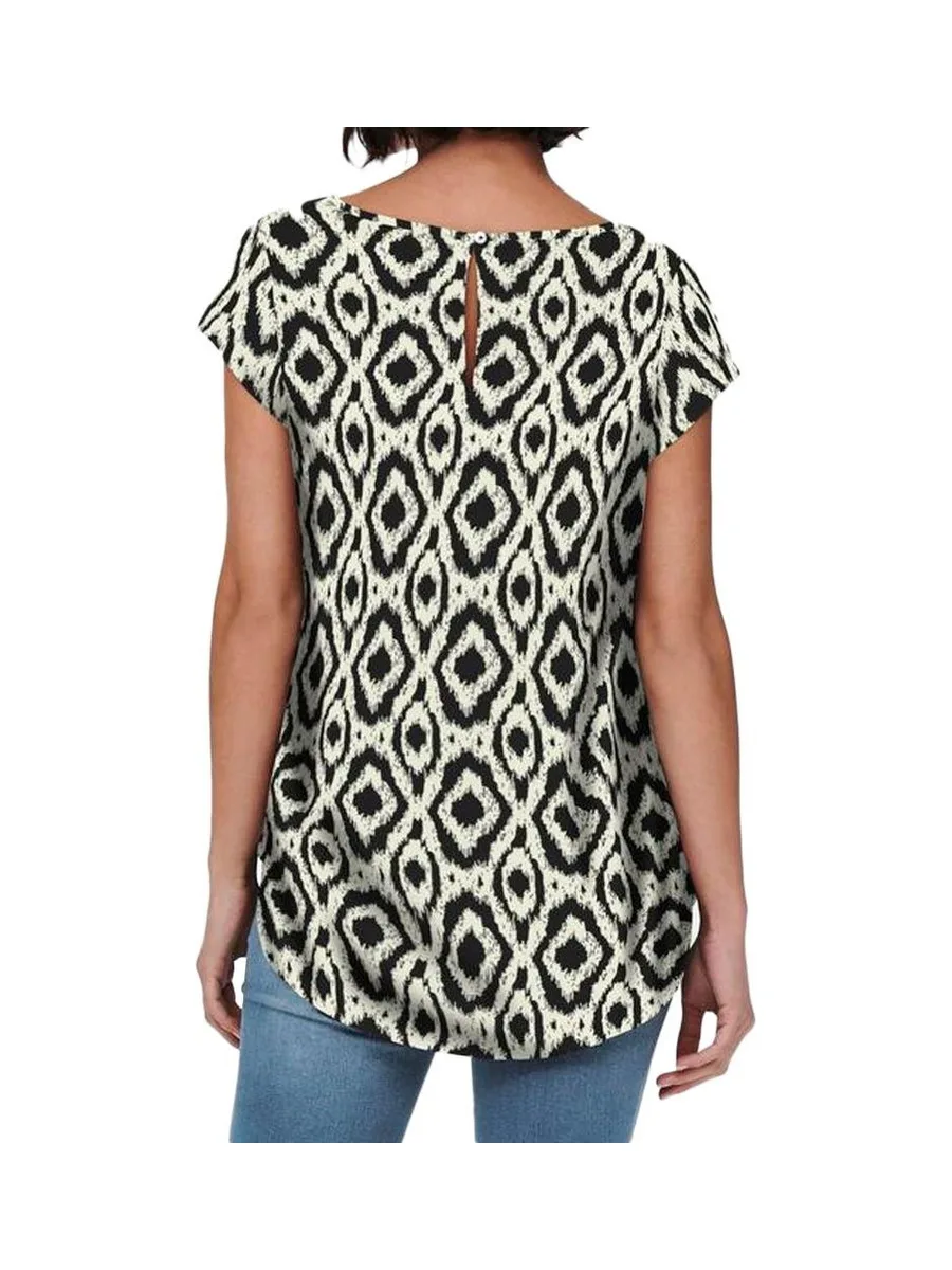 Top Noir/Beige à motifs Femme Only Nova 3